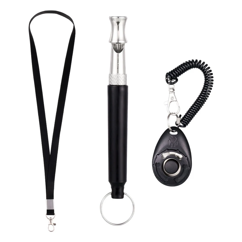 3pcs/set Pet Cat Dog Training Clicker Pet Obedient Whistle Adjustable Wrist Strap Sound Key Chain Household Supplies dog whistle