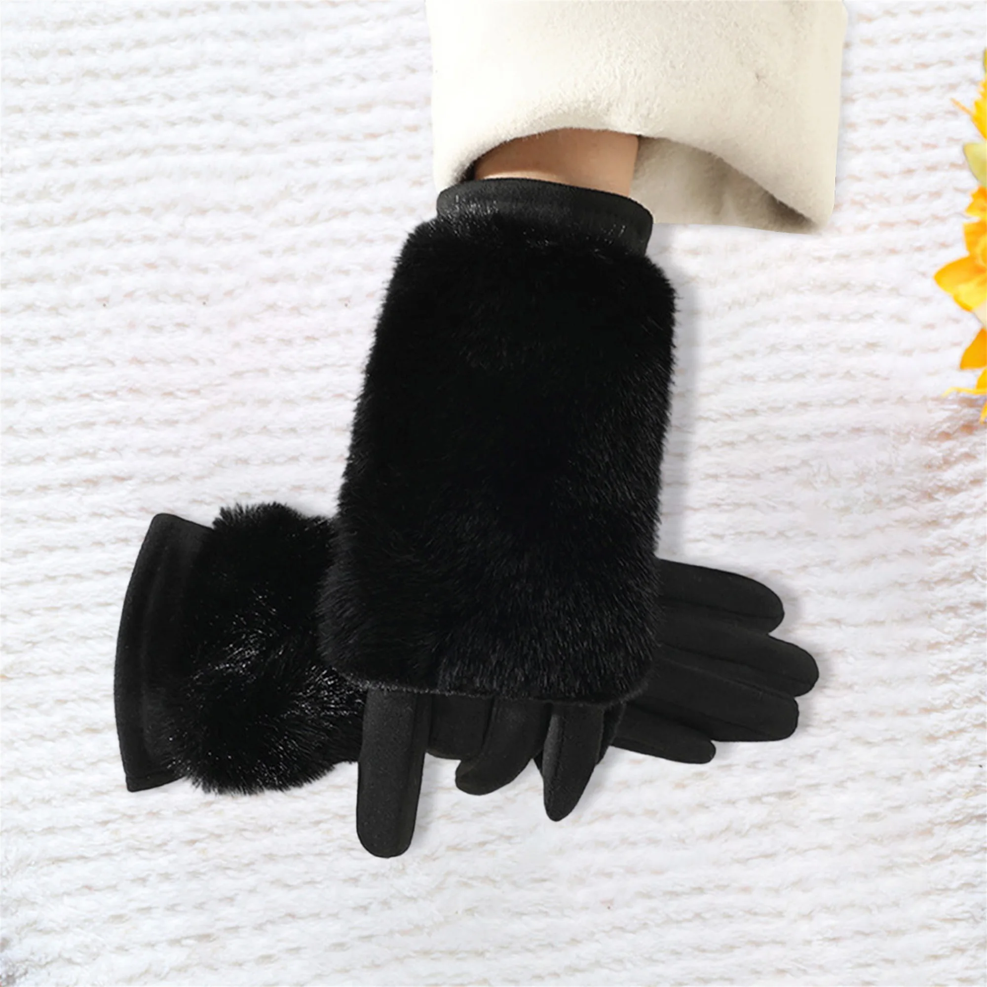 Women s Detachable Two Piece Gloves Touchscreen Friendly Winter Cold Proof Warm Gloves for Outdoor Cycling Riding