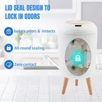 Automatic Trash Can with Lid,  Small Plastic Smart Trash Can, Motion Sensor Trash Can for Bedroom, Bathroom, Kitchen, Office 2