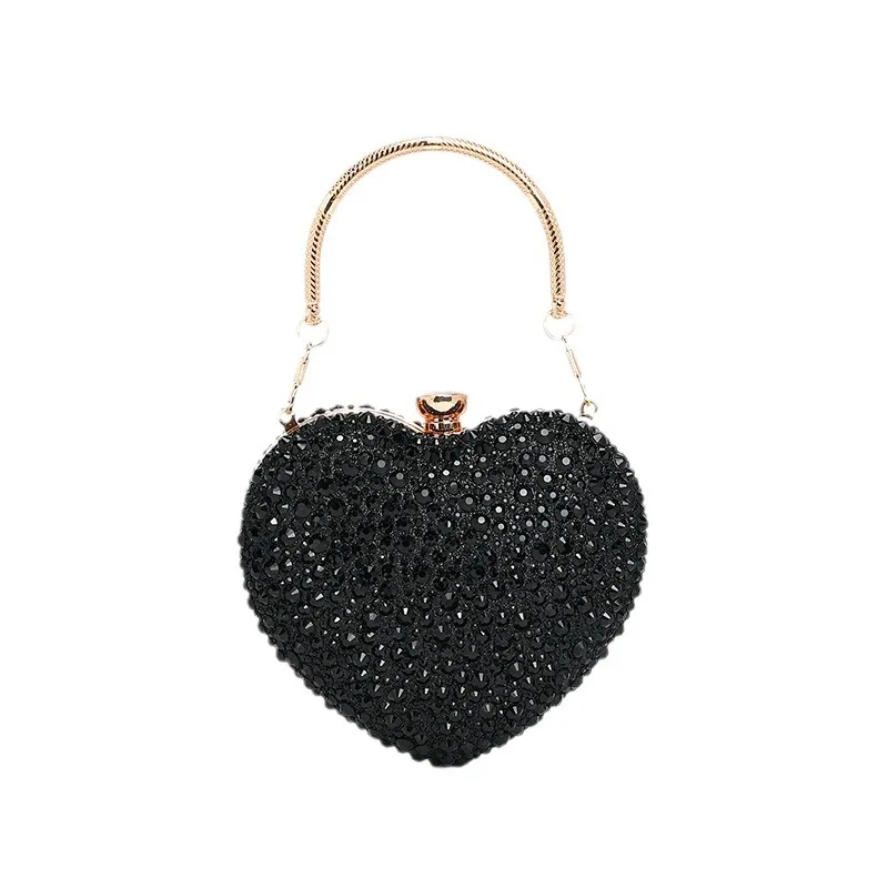 

Handheld Water Diamond Bag for Women's 2023 Winter New Fashion Versatile Mini Love One Shoulder Oblique Straddle Banquet Bag