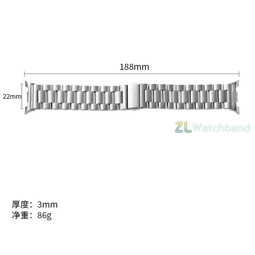 Premium Stainless Steel Watchband Bracelet - Universal Fit, Metal Design