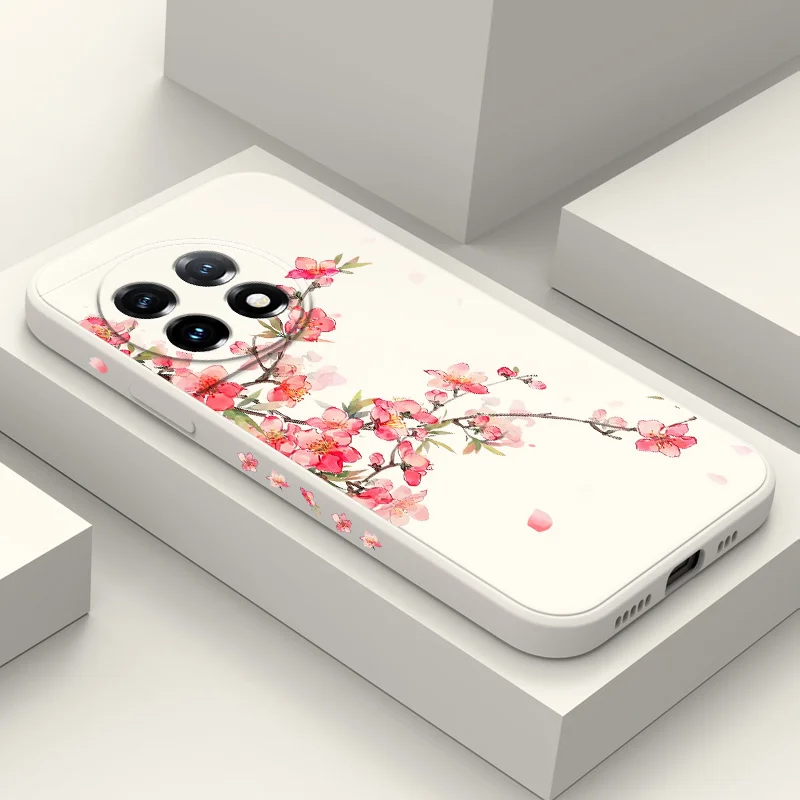 Peach Blossom Liquid Silicone Phone Case