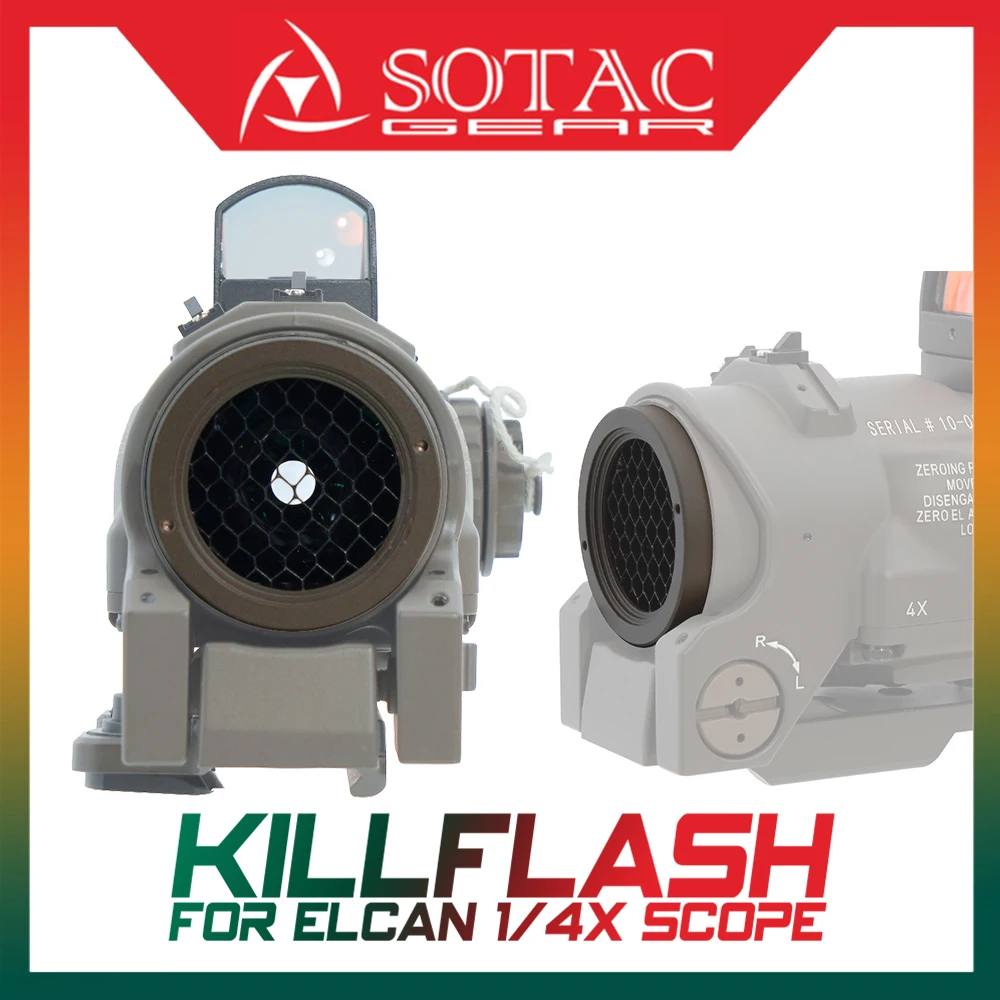 SOTAC Tactical DR 1/4X Scope Kill Flash Almunimum Metal CNC FDE Color