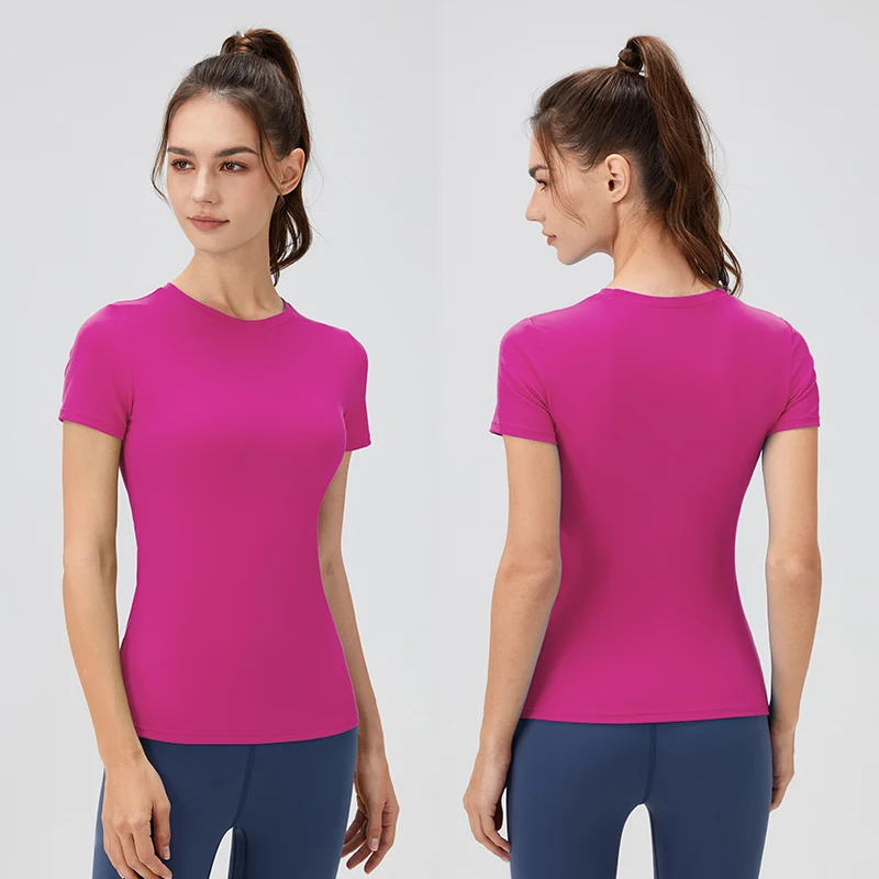 2024 Women Sports Shirt Tight Yoga top Quick Dry Gym Top Outdoor Short Sleeve Running Sportswear Women T-shirts Sports & Entertainment