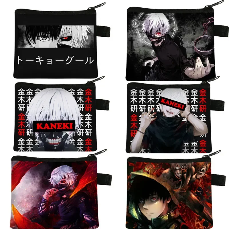Tokyo Ghoul Comics Portafogli Animazione Giapponese Anime Manga Cartoon Purse Con Cerniera Portamonete Portachiavi