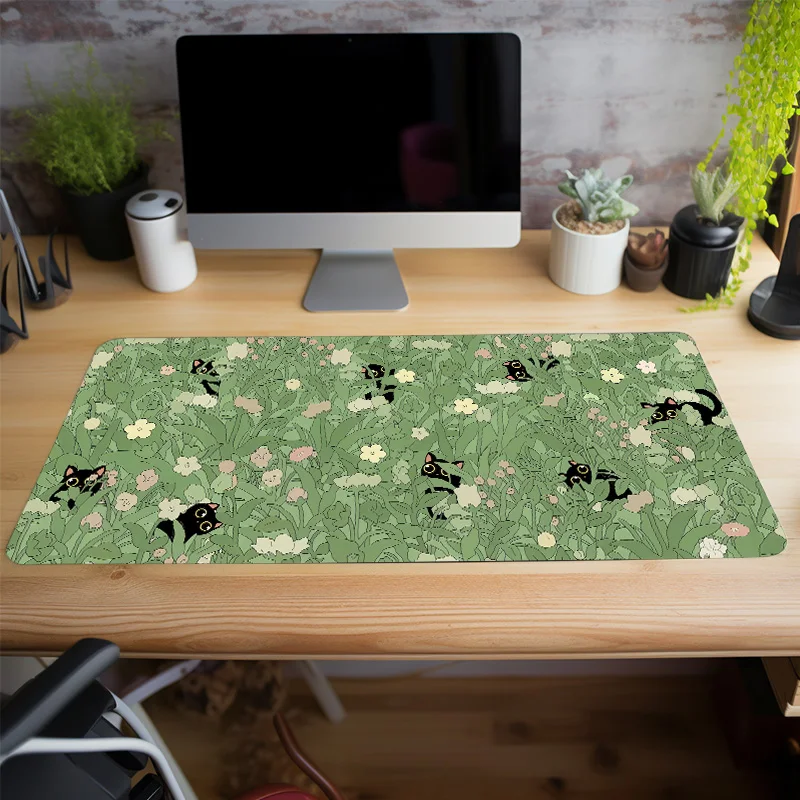 Cat in the Grass XXL Desk Mat