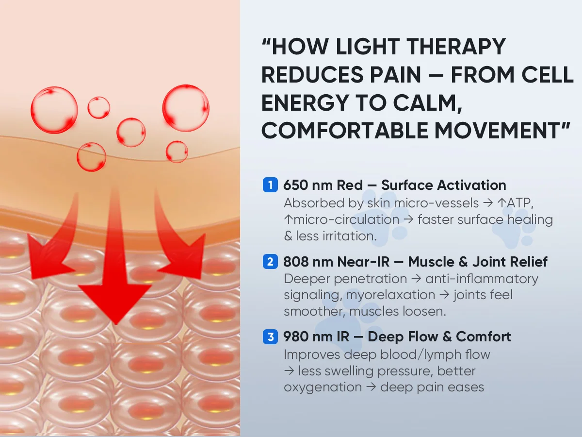 Physiotherapy Instrument Cold Near Infrared Light Therapy Device Fast Recovery T