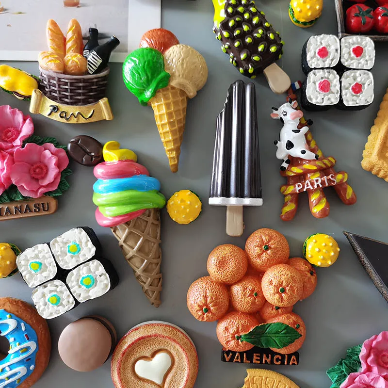 Charming 3D Resin Ice Cream Cone Refrigerator Magnet