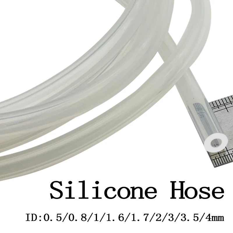 Tubulação Flexível Transparente do Silicone Tubo do Produto Comestível Resistência da Temperatura Mangueira Nontoxic Identificação 05 15 25 35 mm 100m