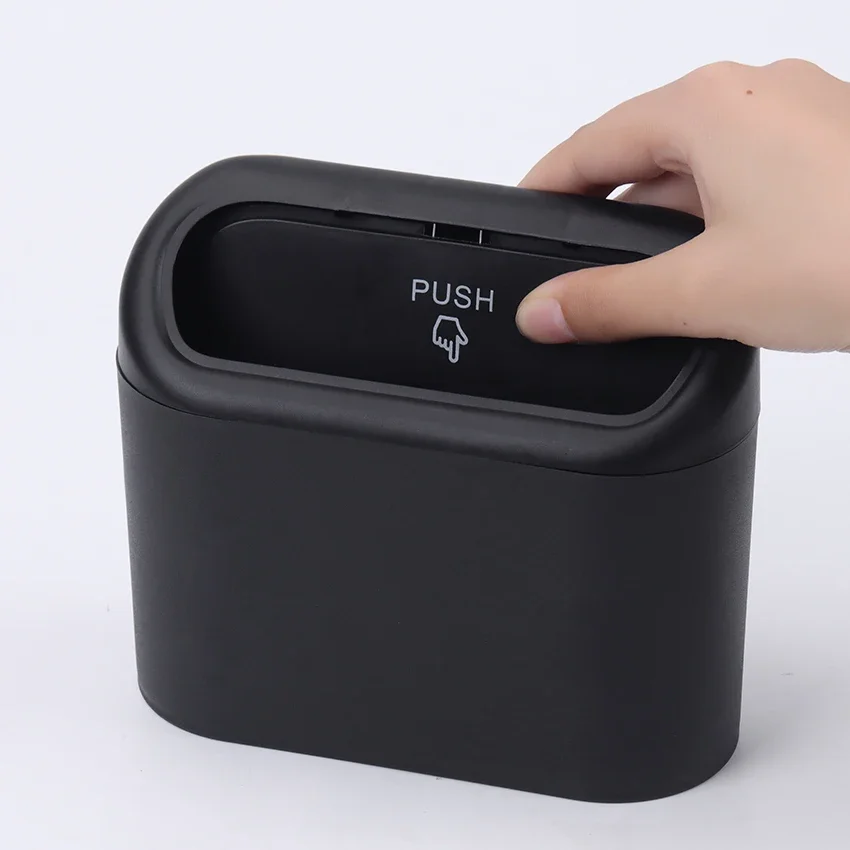 Multifunctional Car Storage Bin Car Waste Dust Box Garbage Truck Trash Can Hanging Tank Interior Accessories