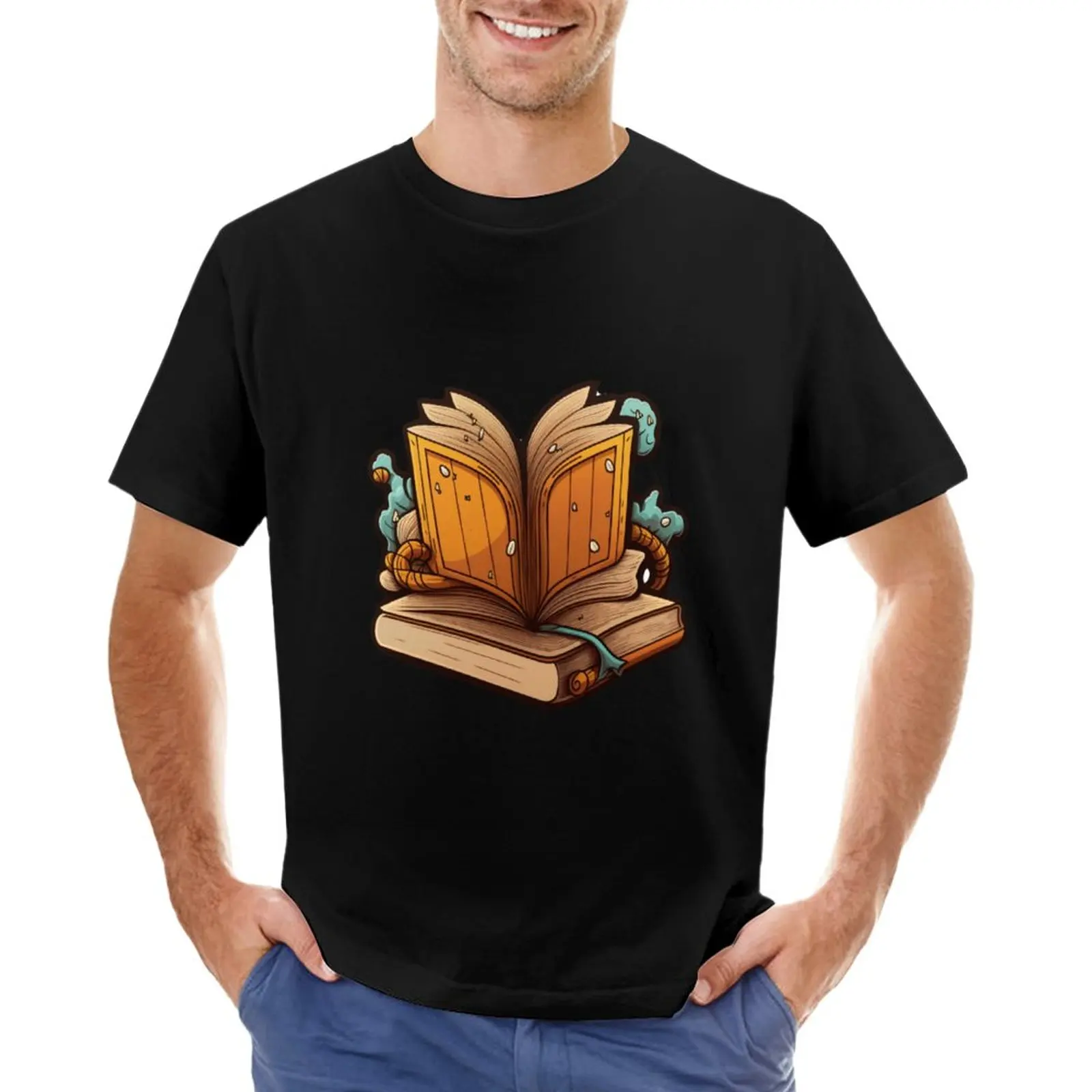 

Book and Tomes T-Shirt summer tops custom t shirts design your own vintage t shirt t shirt men