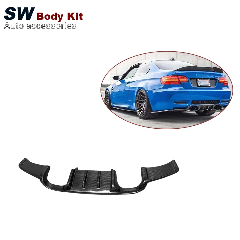 

Carbon Fiber HM Style Rear Diffuser For BMW 3 Series E90 M3 E92 E93 2006-2013 Rear Bumper Splitter Lip Diffuser Cover Trim