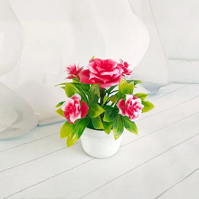 Small Artificial Flower Pot Decoration  Artificial Flowers Outdoor  Decoration - Artificial Flowers - Aliexpress