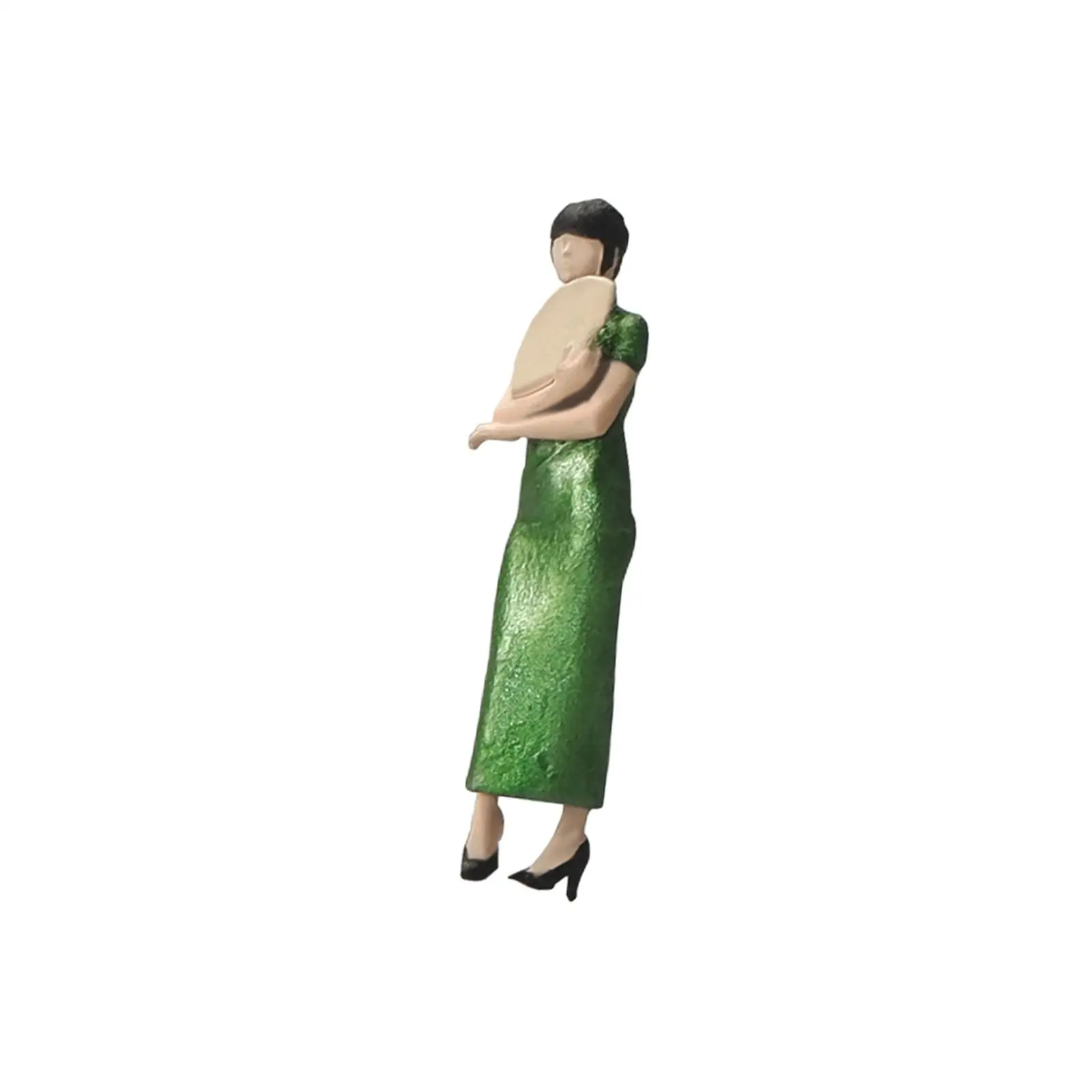 1/64 Scale People Figure Cheongsam Girl Resie for Micro Landscapes Dollhouse