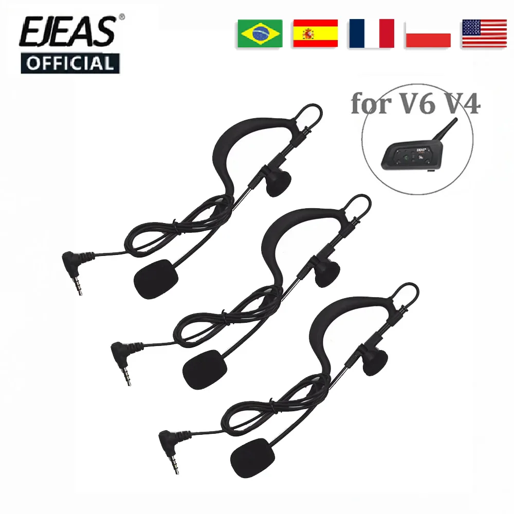 V6C PRO V4C PLUS FBIM 심판 헤드셋에 적합 EJEAS 3.5mm 잭 전이중 워키 토키 액세서리 축구 심판 코치