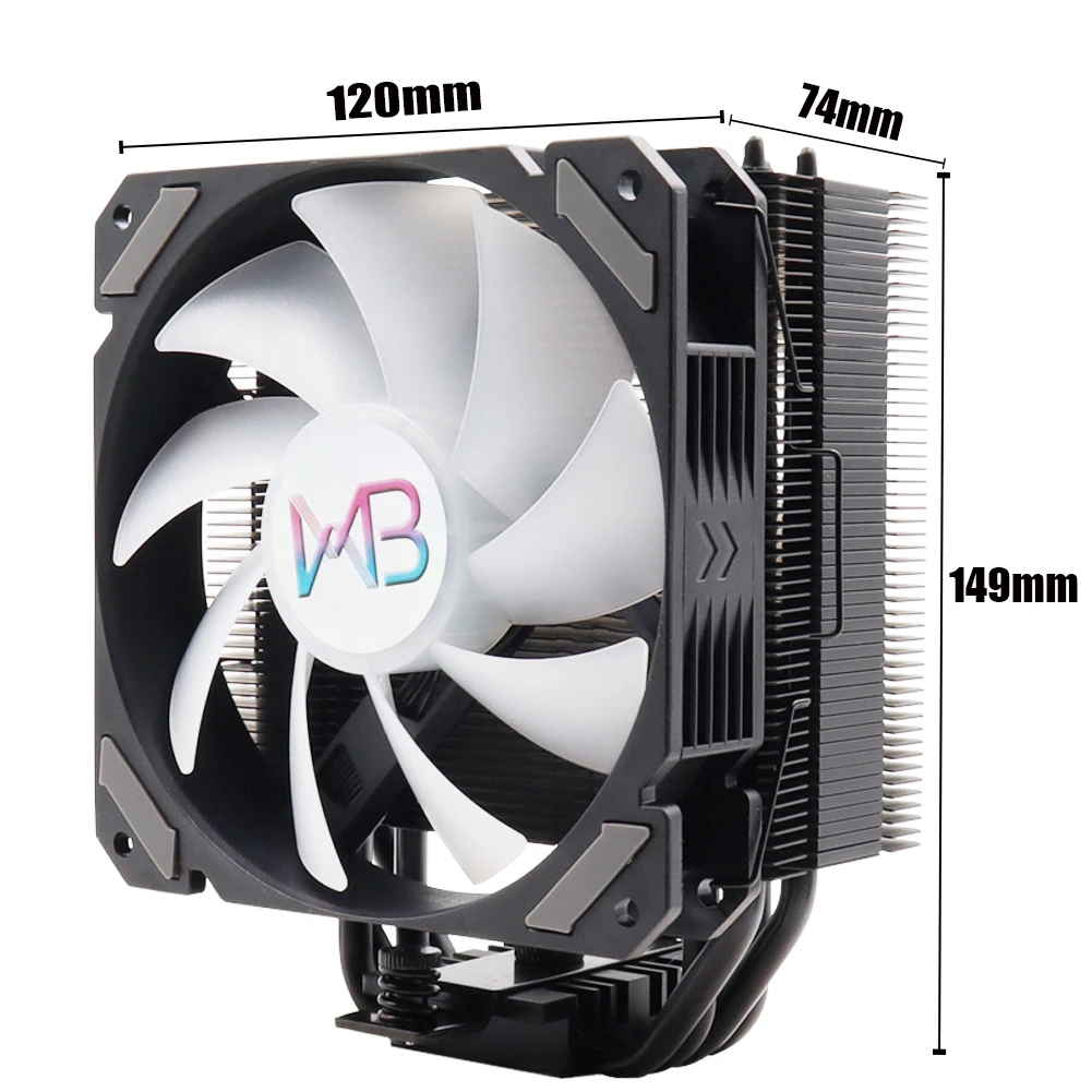 4 tubos de calor, PWM, 4PIN, 120mm,