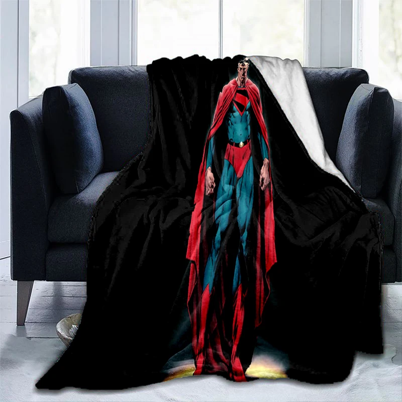 Superhero Movie Soft Plush Sofa Bed Throwing Cartoon Picnic Blankets Modern Flannel Blanket Cover Gedruckt Bettdecke Geschenk