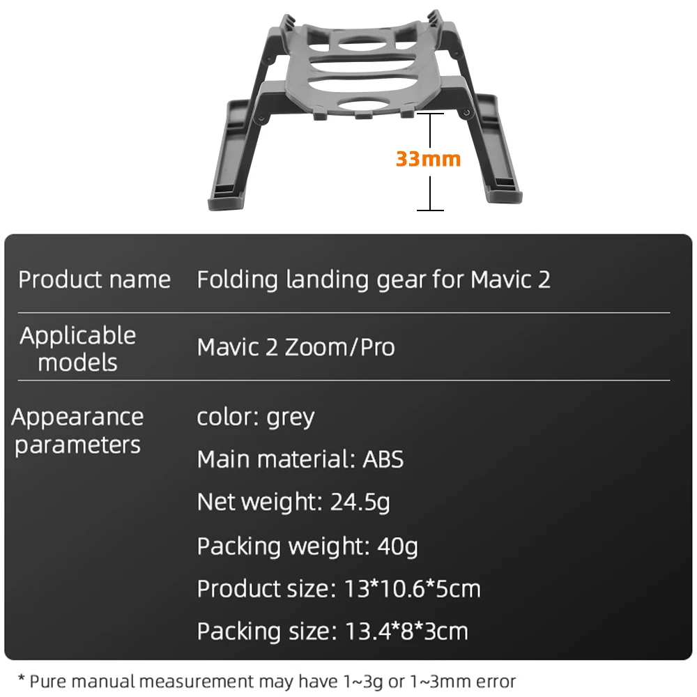 BRDRC Foldable Landing Gear for DJI Mavic 2 Drone Height Extender