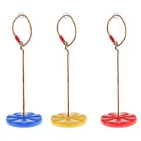 Kids Tree Swing Climbing Rope with Platforms,Disc Tree Swing Seat,Outdoor Indoor Swings and Swing Set Accessories 2