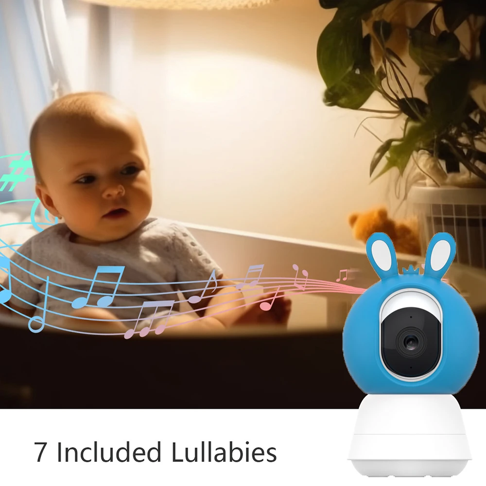 2K 4MP Tuya Smart Baby Monitor 5-inch Portable Display APP Remote Control Cry Detection Auto Night Vision Electronic Nanny wireless baby monitor,video baby monitor