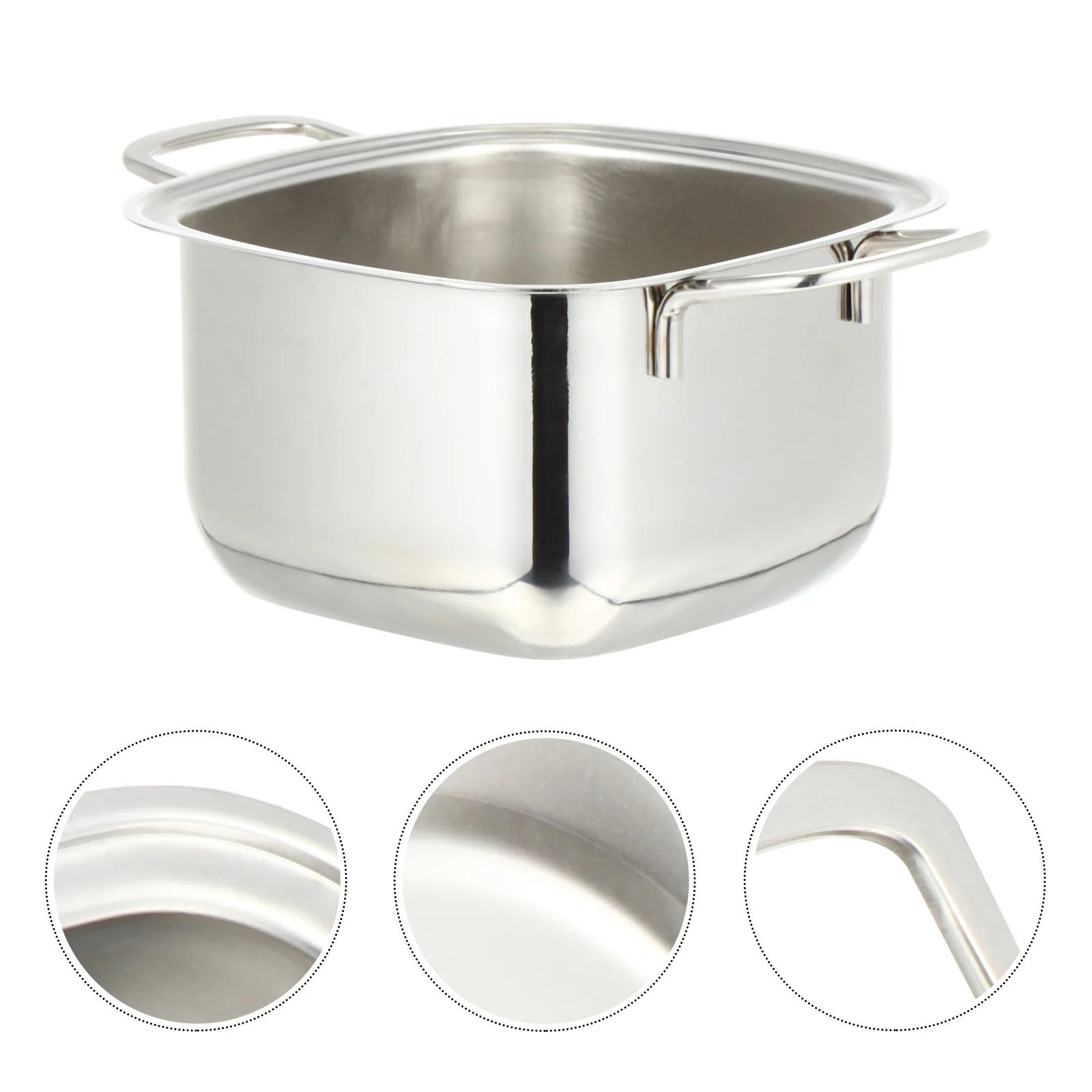 

Stainless Steel Shabu Shabu Hot Pot With Divider Stir Fry Pan Sauce Pot Soup Cookware For Induction Cooktop Gas Stove 16CM
