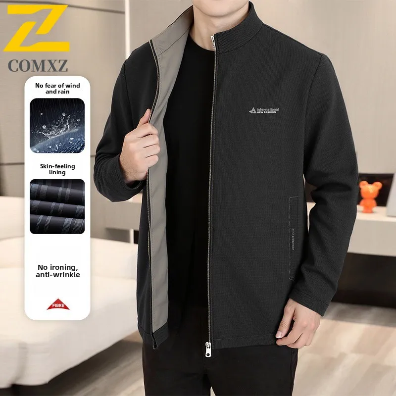 EIAO Men's Comfor Focused Work Jacket  Premium Stand Collar Coat with Business-Casual Style for Autumn Winter outdoor sports2025