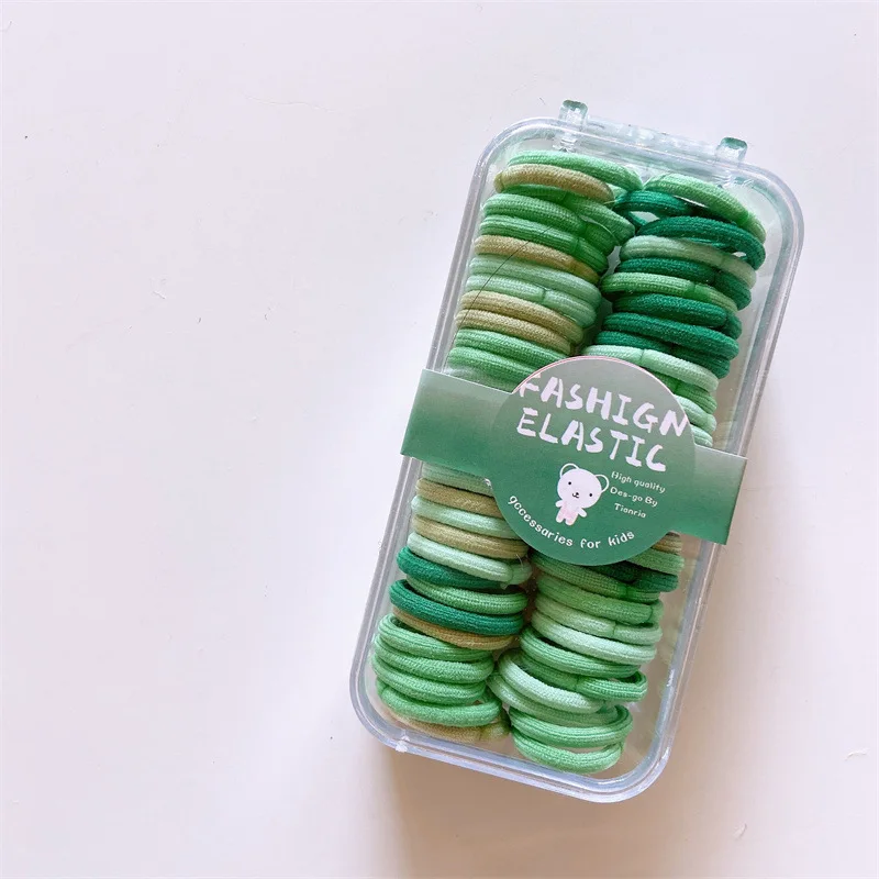 haargummi mädchen 60 teile/satz Mädchen Daumen Haar bänder Boxed Kopf Seil elastische Gummibänder kleine Haar gummi haarschmuck mädchen für Kinder Baby – Detail 12