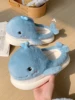 Ins Parent-child Cartoon Whale Plush Slippers For Men And Women In Winter Home Slipper Cute Indoor Anti-skid Warm Kids Slipper 1