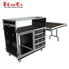 Dual-Table Flight Case And Mixing Console Workstation With Casters 2