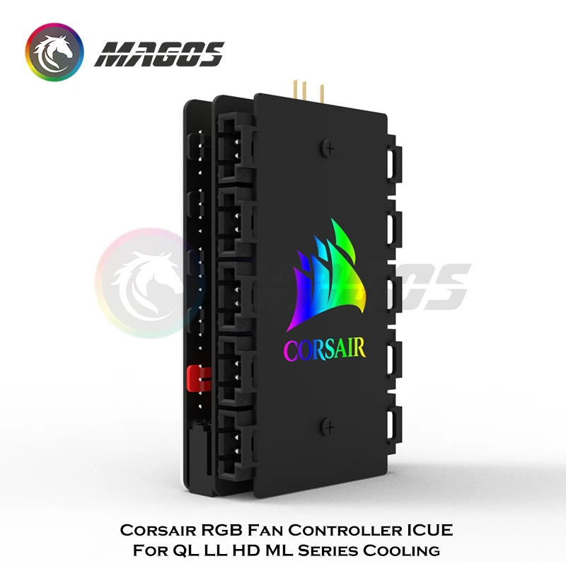 Corsair RGB Fan Controller ICUE Hub For QL LL HD ML Series Cooling Fan ARGB+PWM 2 In 1 5V Led Logo MB AURA SYNC