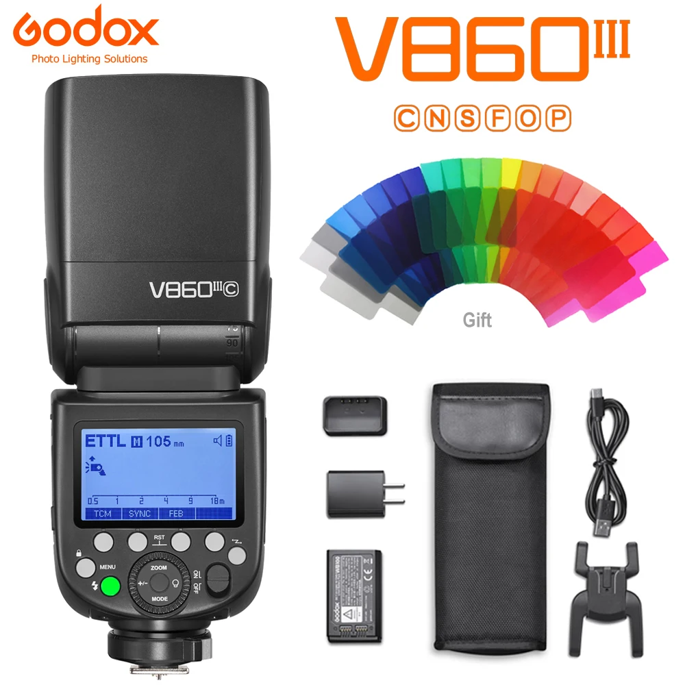 Godox V860Iii V860Iiic V860Iiin 860Iii Speedlite Camera Flash Ttl Hss Flash Per Canon Sony Nikon Fuji Olympus Pentax Camera