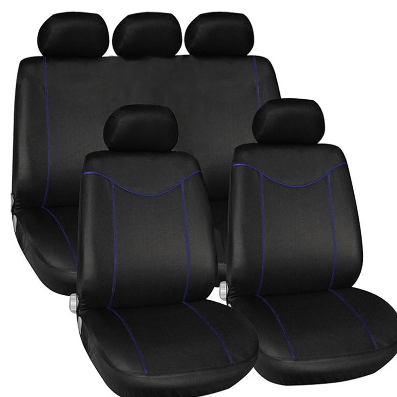 

5 Seats Car Seat Covers Universal Auto Seat Protector Cushion Front Rear Cover Interior Accessories (Black