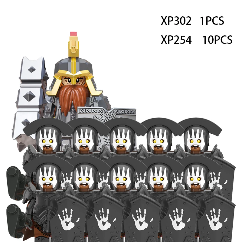 Medieval Elf Soldiers Guard Action Figures Mini Bricks Set - DIY Assemble Building Blocks Toy Collection