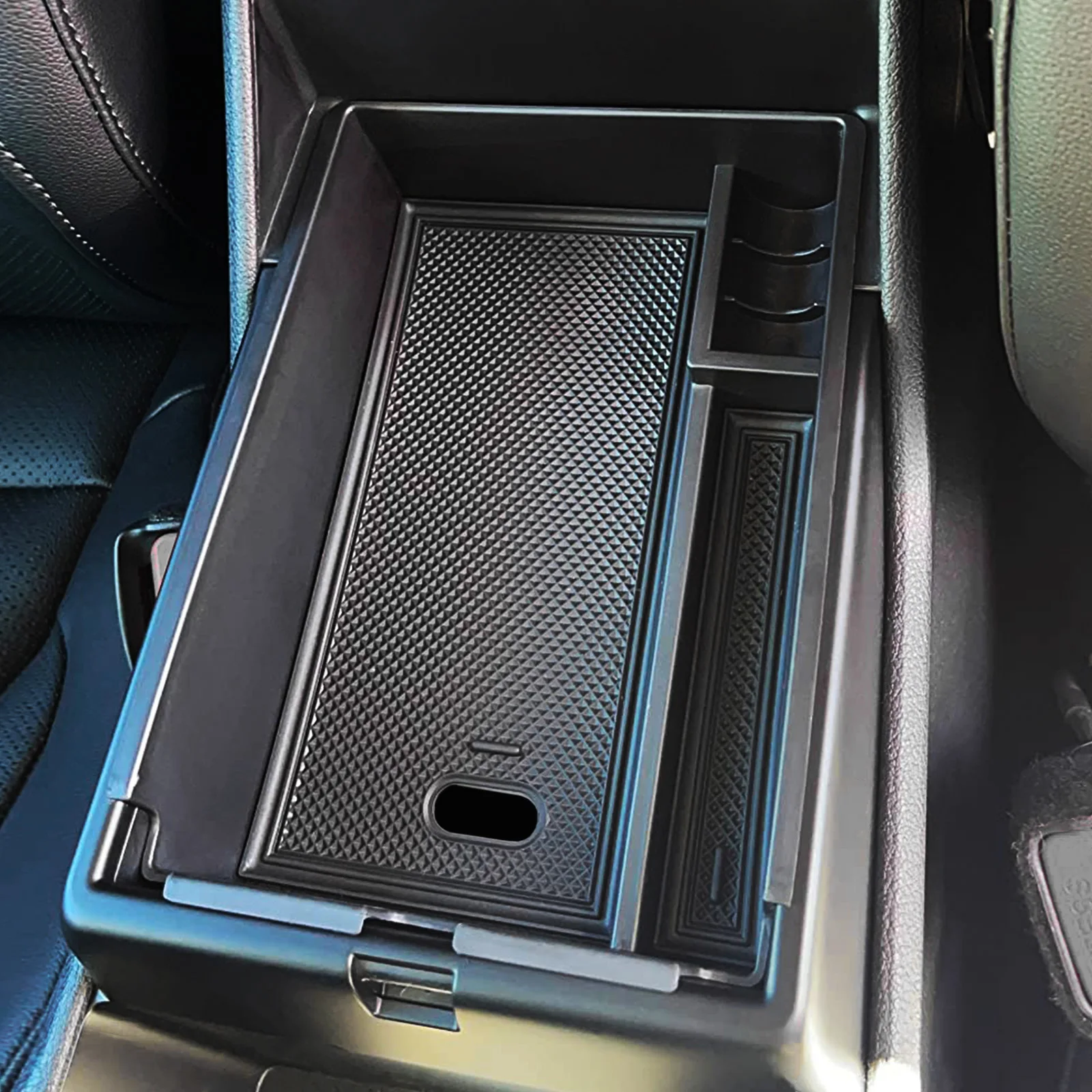 BIBIBO Organizer Per Console Centrale Kia Sportage NQ5 2022-2023 (Cambio Manuale) – Vano Portaoggetti In ABS Con Tappetino Antiscivolo - 2