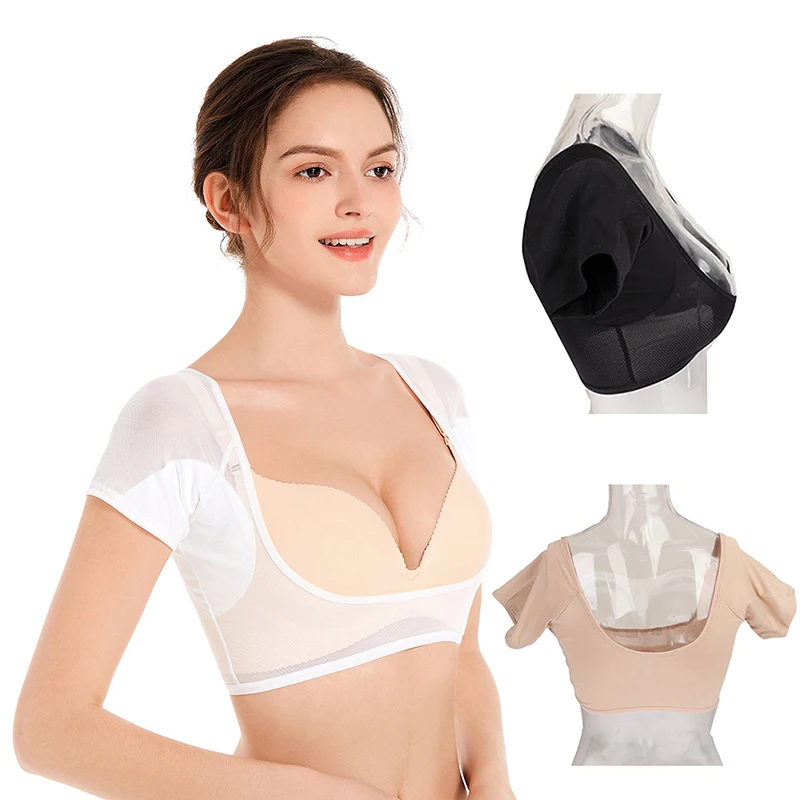 Felpe a forma di t-shirt imbottiture per il sudore ascellare lavabili protezioni assorbenti per profumo riutilizzabili scudo Desodorante per le donne - immagine 4
