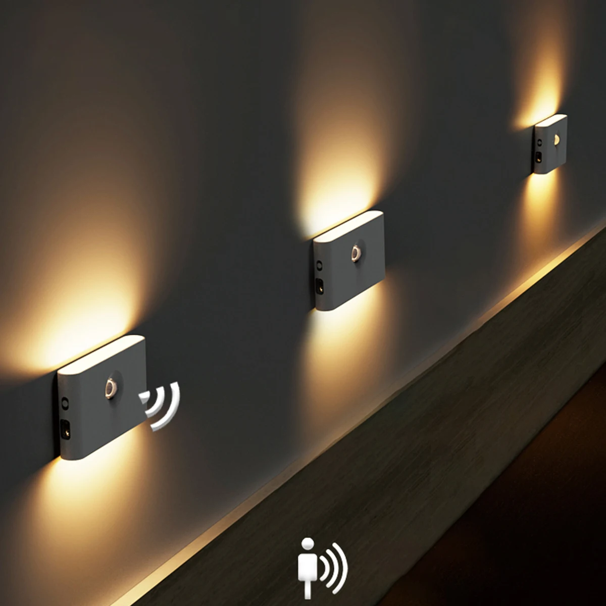 

Motion Sensor Light Intelligent LED Induction Nightlight Human Sensing Lamp Magnetic Cabinet Lights Closet Stairs Step lighting