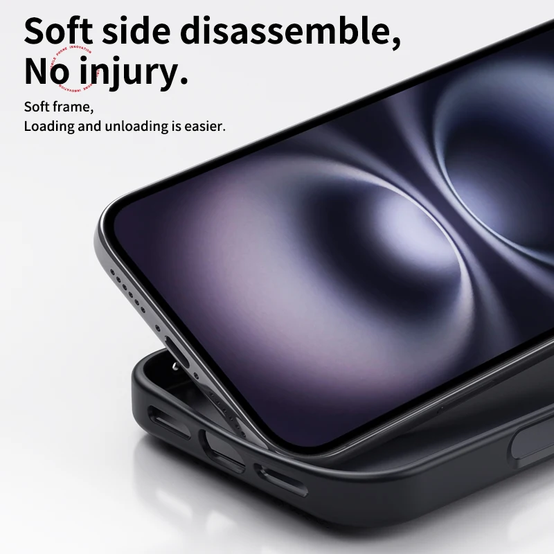 Carbon Fiber Magnetic Phone Case with Rotating Stand and Metal Camera Frame