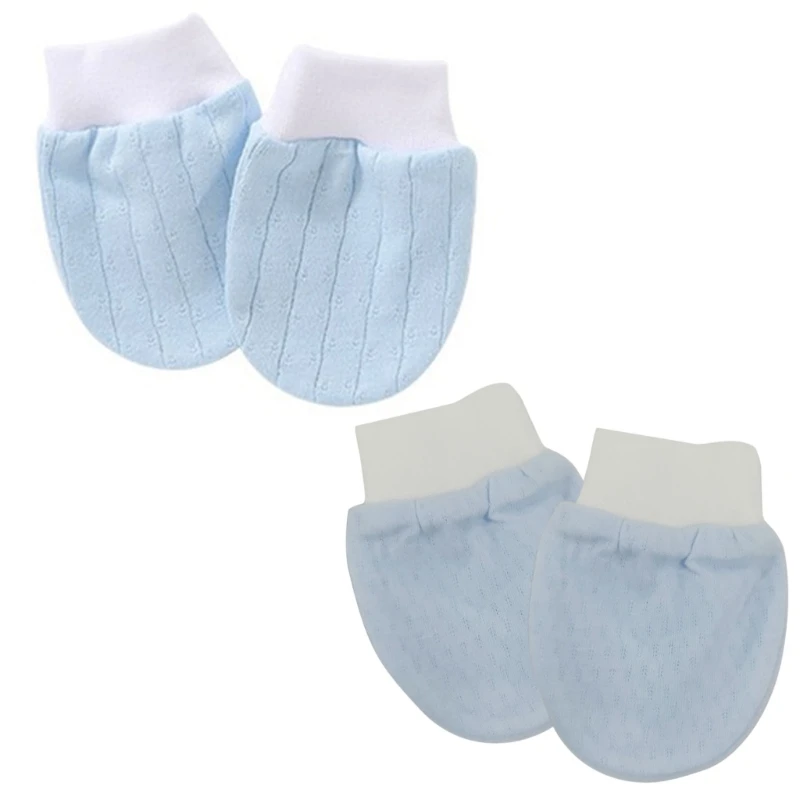 Cotton Baby Infant Anti Scratching Gloves Anti-eat Hand Anti-Grab Face Protect Newborn for Protection Face Mitt 1 Pair