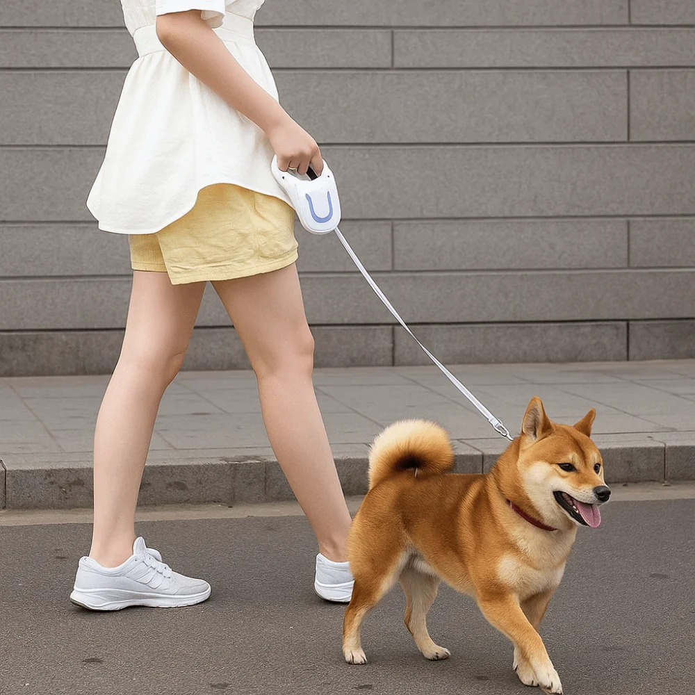 3m Extendable Automatic Dog Leash Adjustable Safety Lock Retractable Dog Leash Telescopic Plastic Dog Running Lead