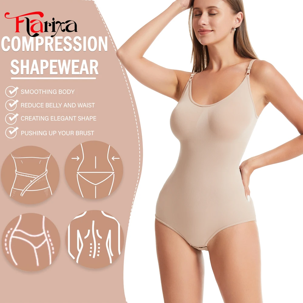 Flarixa Bodysuit Shapewear Women Full Body Shaper Tummy Control