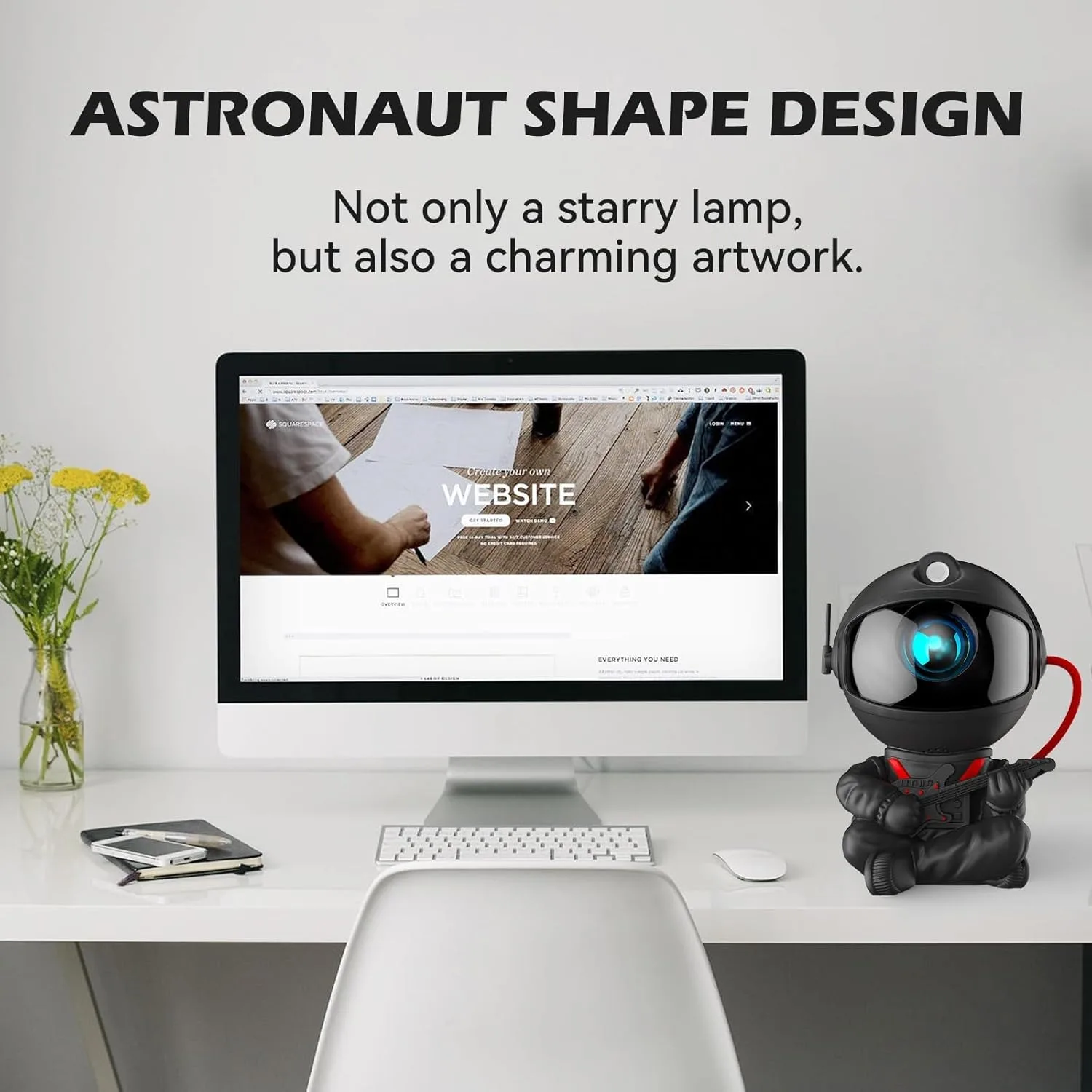 Astronaut Galaxy Projector Night Light for Kids Nebula Ceiling LED Lamp Room Decor with Timer and Remote Gifts for Christmas