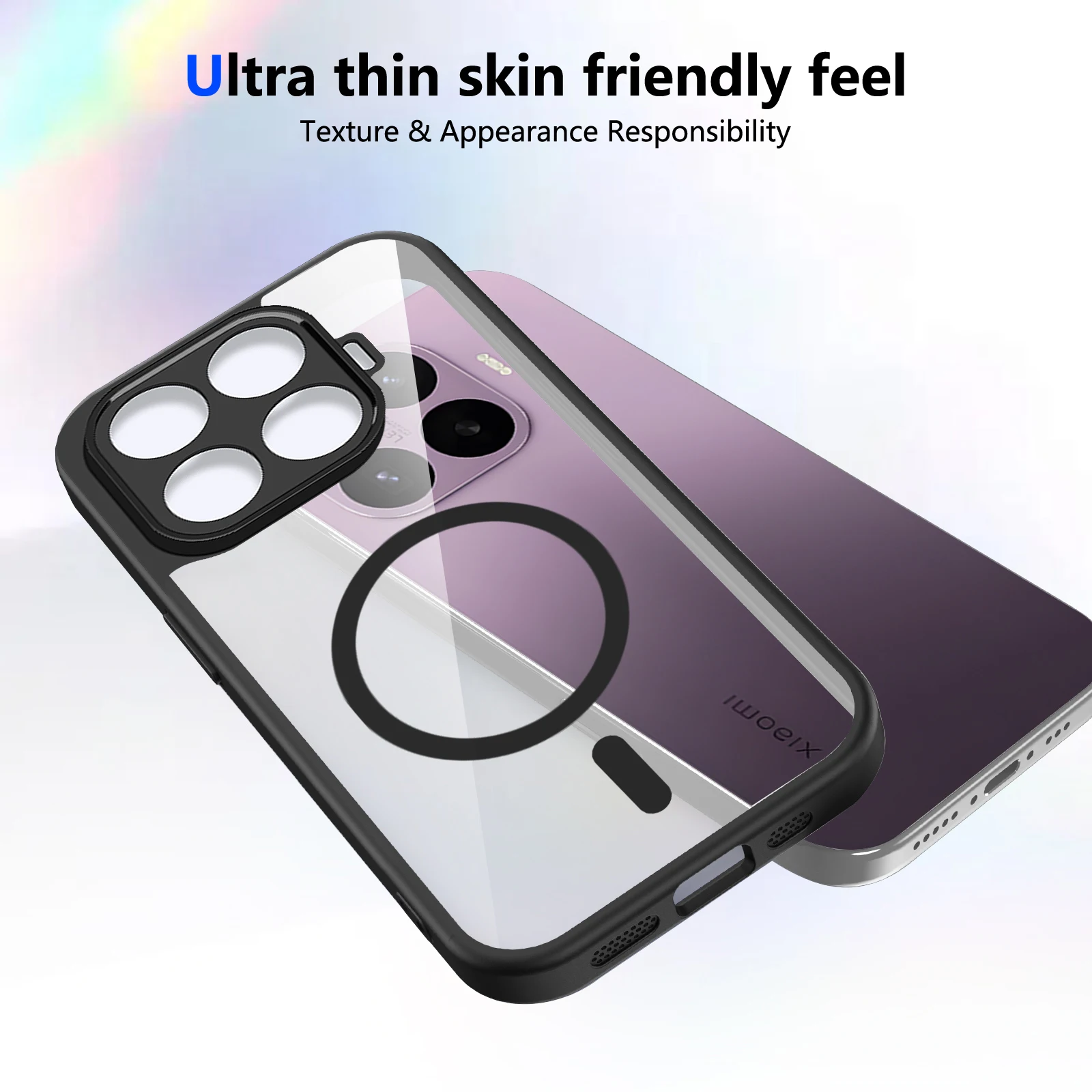 Clear Magnetic Phone Case - Wireless Charging, Shockproof, Transparent, Anti-Scratch Protective Cover