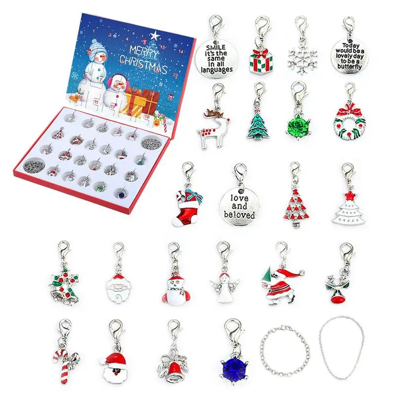 

Календарь с обратным отсчетом, браслет с календарём, рождественские тематические украшения «сделай сам», подвеска для детей, креативные подарки «сделай сам» 2022