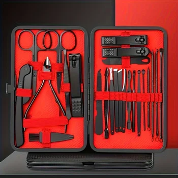 7-24 Piece Professional Nail Clipper Kit - Ultra Sharp Toenail Clippers for Men and Women - Heavy Duty Pedicure Treatment 1