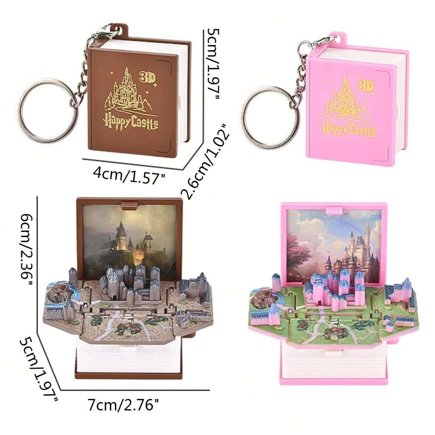 3D Dinosaur Stereoscopic Book Space Folding Pop up Book Animal Keychain Puzzle Children's Creative Toy 2