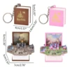 3D Dinosaur Stereoscopic Book Space Folding Pop up Book Animal Keychain Puzzle Children's Creative Toy 2