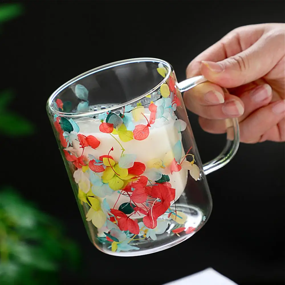 Double Wall Dry Flower Coffee And Tea Cup