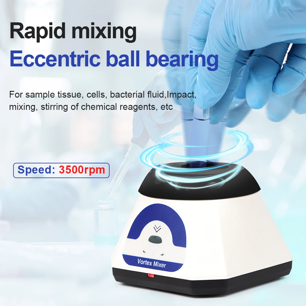 Laboratory Mini Vortex Mixer 3500rpm Eectronic Blender Tattoo Ink Nails Polish Vortex Shaker High Quality Eccentric Swirl Mixer