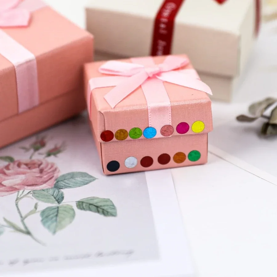 10 sheets Coded Labels Laser Shiny Dot Stickers 1/4 inch dot labels 16 color styles of color coded label stickers for office - 5