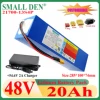 48V 20Ah lithium battery pack 21700 13S4P with built-in 30A BMS 1500W high-power 54.6V electric tool, spare battery+2A charger 1
